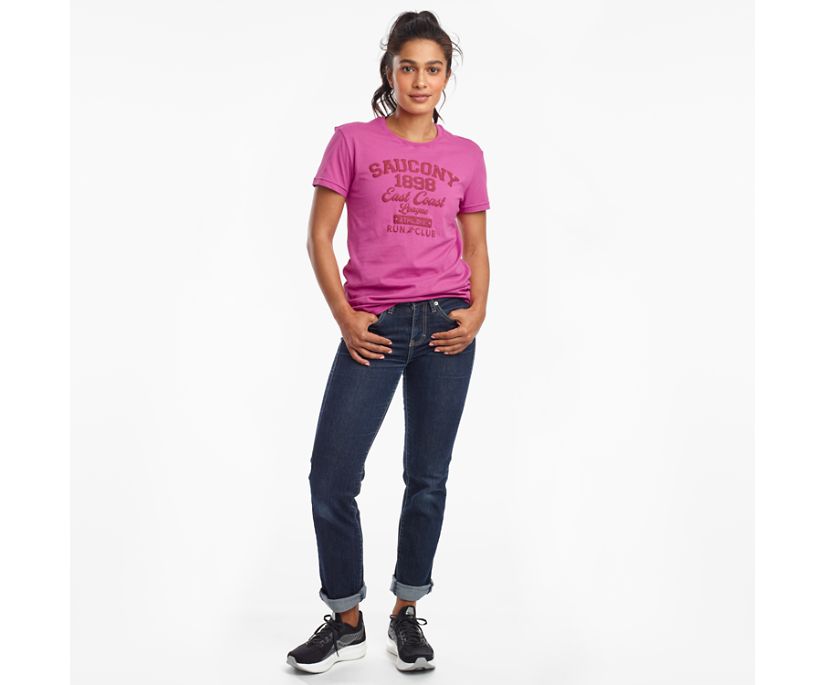 Saucony Rested Short Sleeve Women's Shirts Purple | AU 290RVDW